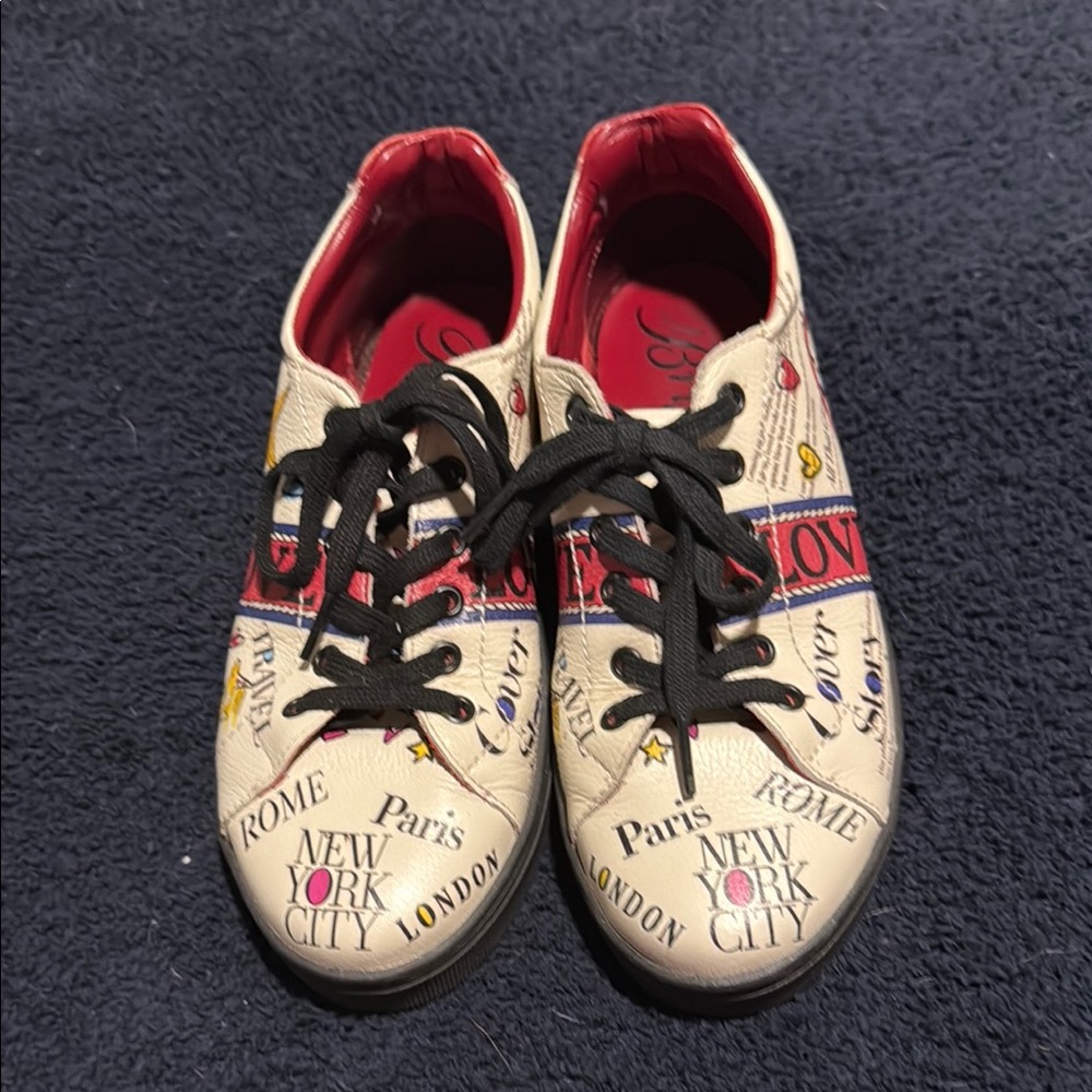 Brighton Black and White Artistic Sneakers